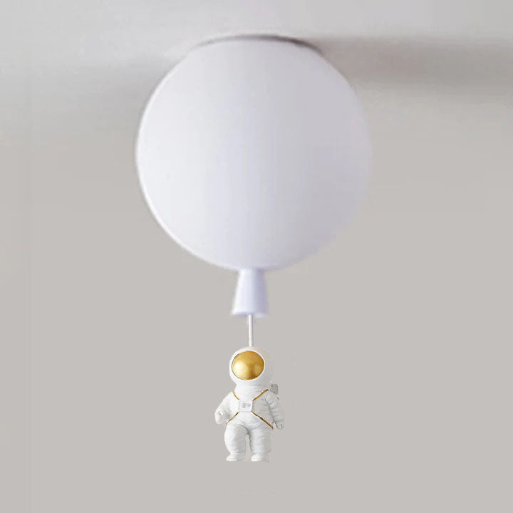 Frendorf | DreamScape | Moderne Mond/Astronauten LED Deckenlampe Acryl Grau/Weiß/Rosa/Rot/Grün/Gelb/Blau/Orange