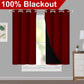 Klassische Blackout-Vorhänge mit Ösen – Thermisch isolierter, nicht bleichbarer Stoff für Wohnzimmer, Schlafzimmer, Küche, stilvolle Wohnkultur