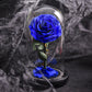Forever Rose, Immerwährende Rose in Glaskuppel, 3 Tage Lieferzeit, Blau