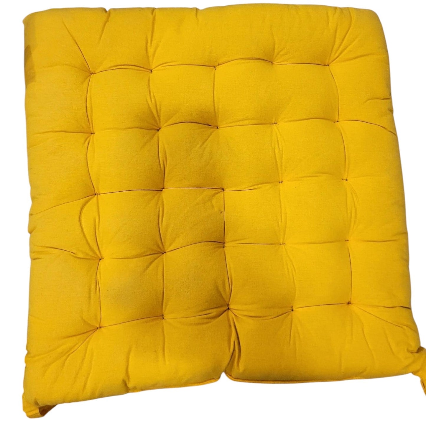 Frendorf | Luxuriöses solides quadratisches Stuhlkissen 40x40x5cm - 100% Baumwolle Kissen für Komfort und Stil