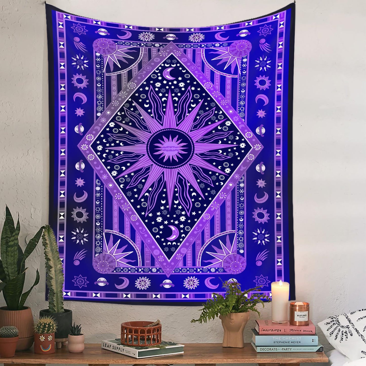 Frendorf Sun Rays Moon Bohemia Wandteppich