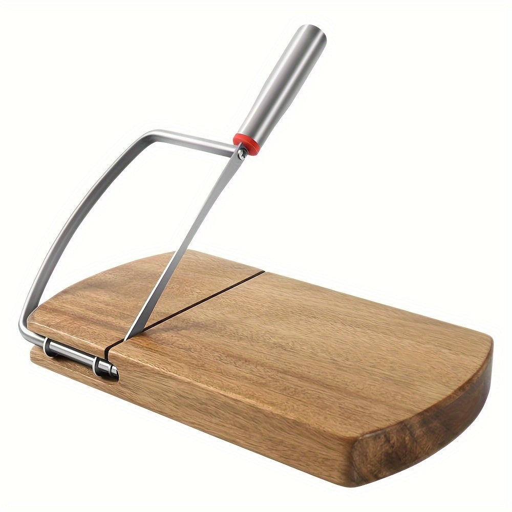 Frendorf | Artisan Akazien Käse Schneider – Edelstahlmesser auf eleganter Holzbasis