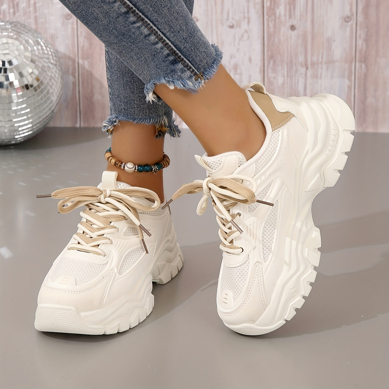 Frendorf | Dick besohlte, höhenverstellbare Chunky Sneakers
