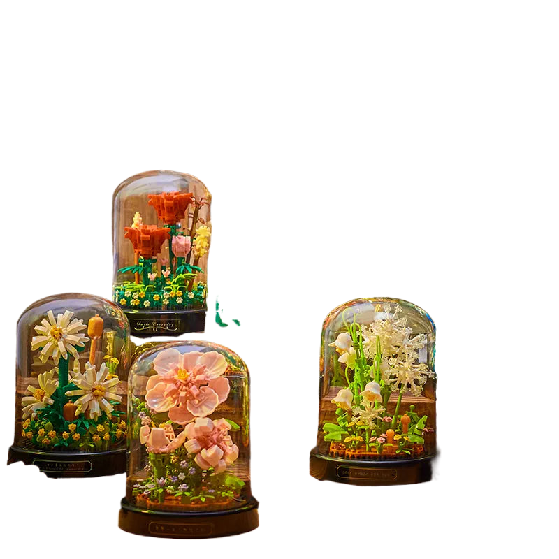 Diy Mikro Blume Bauklötze Mini Ziegel Partikel Ewiges Leben Blumen Heimdekoration Zusammenbau Puzzle Spielzeug Kinder Geschenk