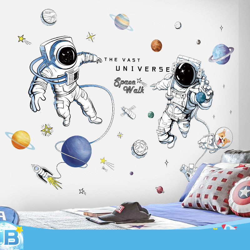 Frendorf | Cartoon Wandtattoos Astronautenabenteuer