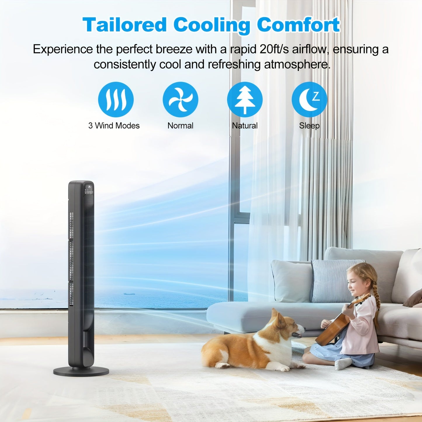 Frendorf | Blade-Less Turmventilator – Leise und verstellbar