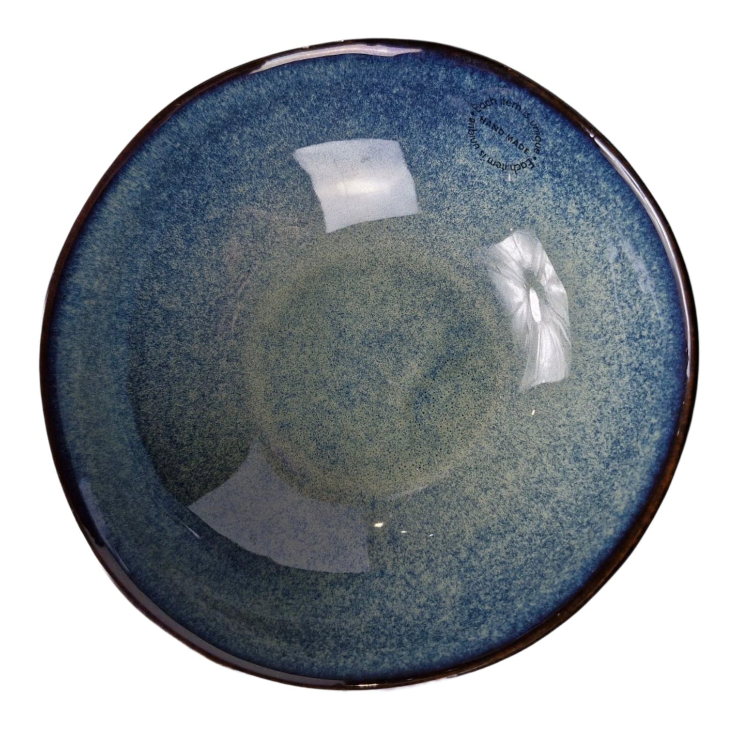 Frendorf | 21,5 cm Wasserfallplatte Blau - Stylische Keramikplatte mit Wasserfall-Design - Perfekt zum Servieren von Vorspeisen, kleinen Gerichten oder Desserts - Fügt Ihrer Geschirrkollektion einen frischen und eleganten Touch hinzu