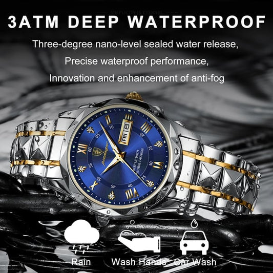 Frendorf | Wasserdichte Luxus-Herrenarmbanduhr der Top-Marke mit Leuchtfunktion