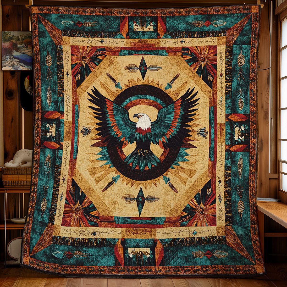 Herrlicher Adler Indianer Quilt