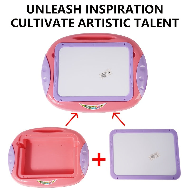 Frendorf | Bildung Zeichenbrett für Kinder – Doppelseitig mit magnetischen Zahlen und Buchstaben für kreatives Lernen