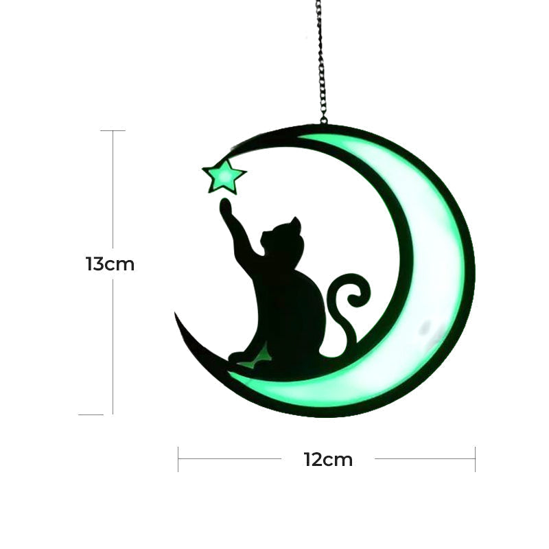Frendorf | MysticPaws Katze & Halbmondenlampe – Magisches Stimmungslicht für eine Gemütliche Einrichtung