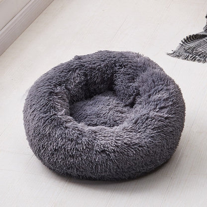 Runder Plüsch Beruhigender Donut Hundebett für kleine bis große Hunde