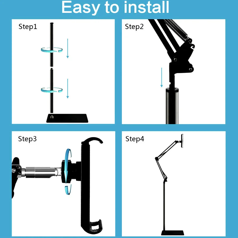 Frendorf | 360 Grad flexibler, faltbarer und verstellbarer Bodenständer für iPad und Tablet
