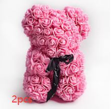 Frendorf | Valentinstag Geschenk Rose Bär Ewige Blume Rose Teddybär PE Schaum Bär 25cm Valentinstag