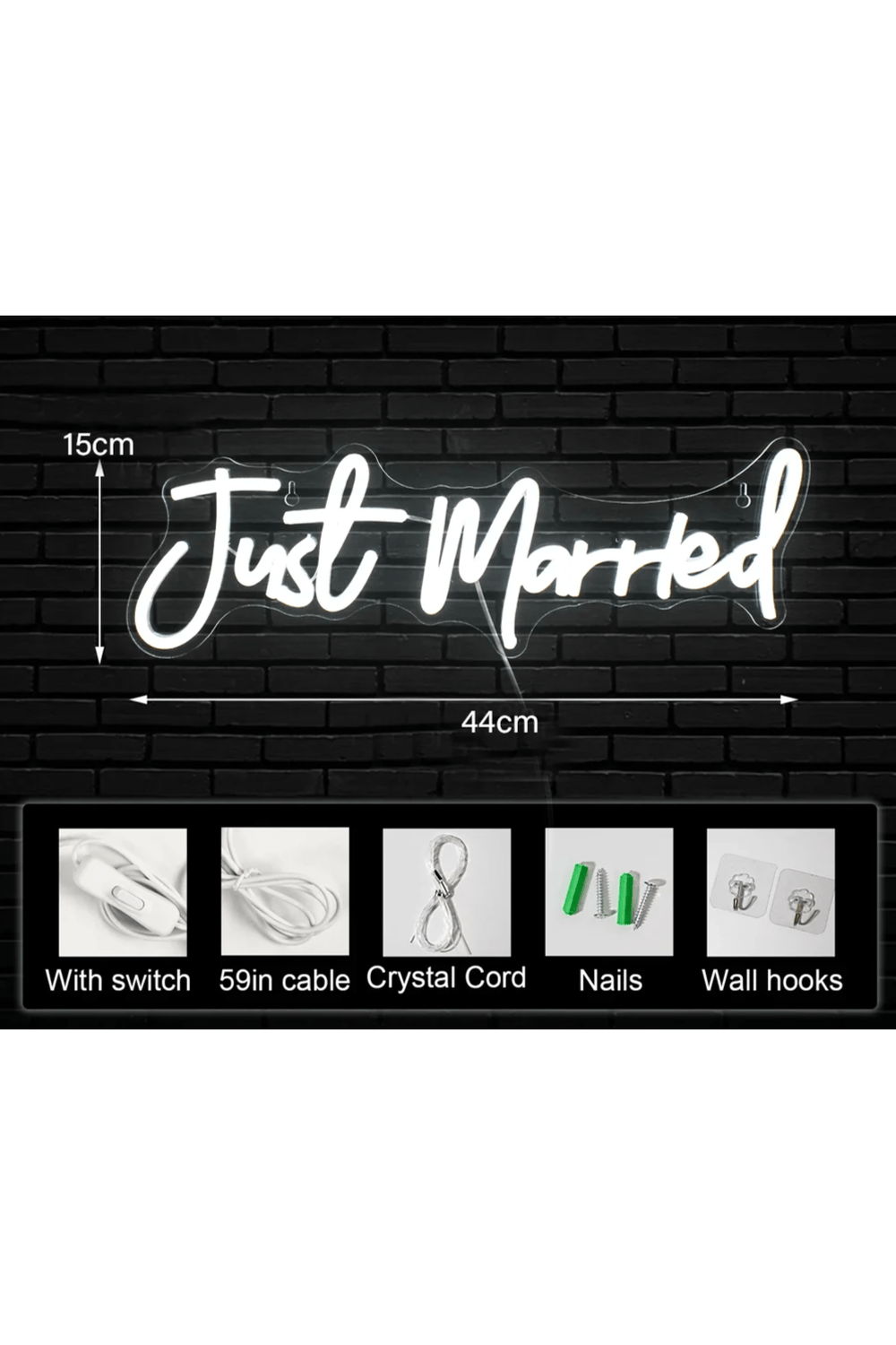 Just Married Neonzeichen