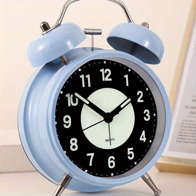 LuminousTime - Elegante Metallwecker mit sanfter Beleuchtung für friedliche Morgen und Nächte