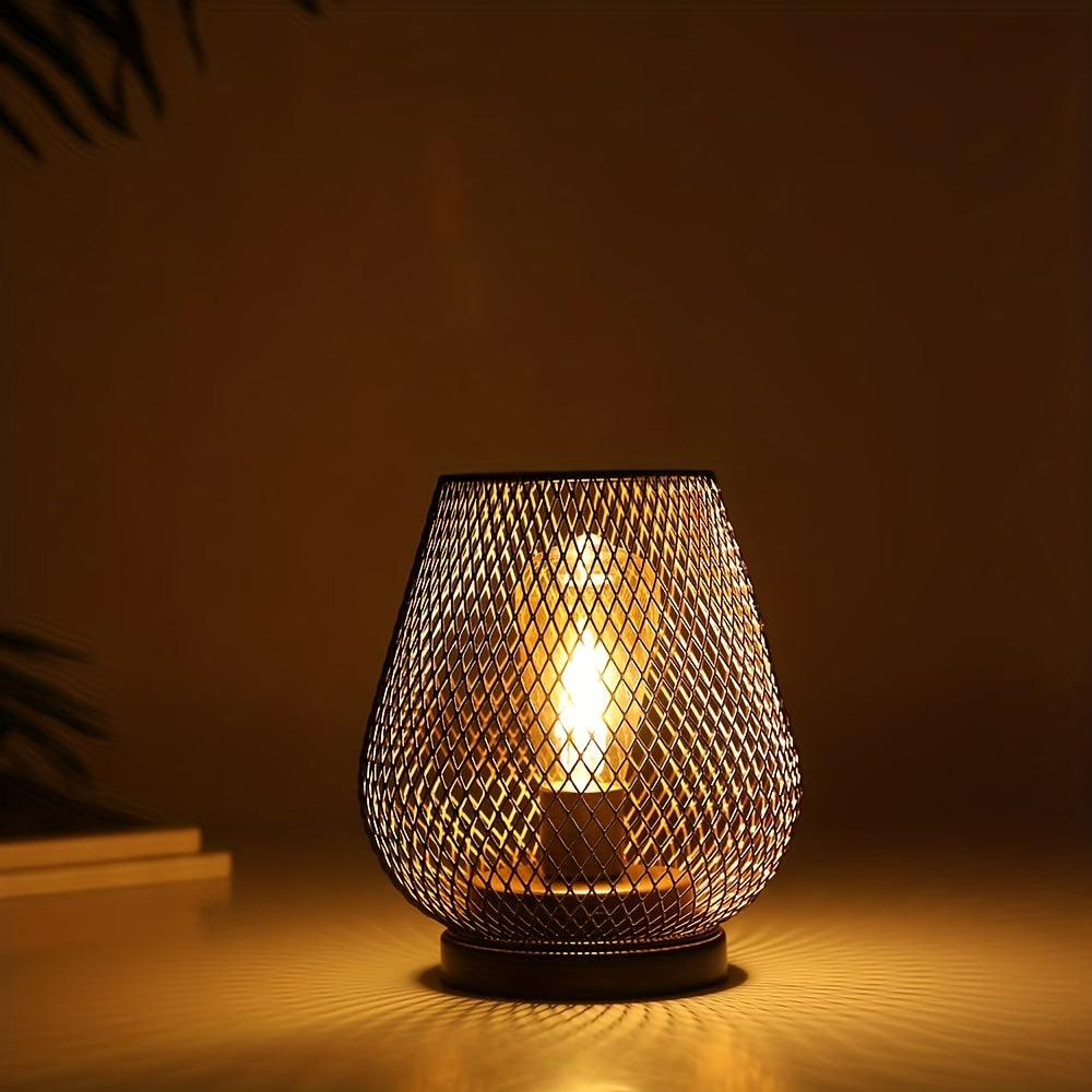 RusticMesh Tischlampen Set – Industrieller Stil und Stimmungsvolle Beleuchtung