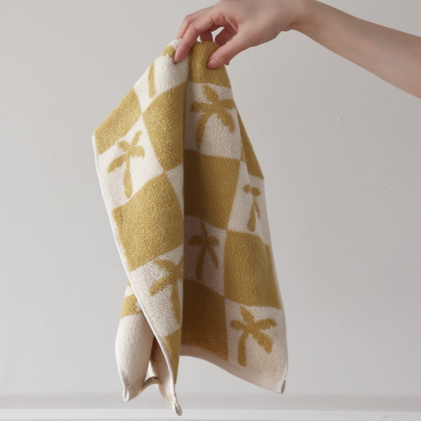 Kaktus- und Palmen-Check-Handtuch-Set