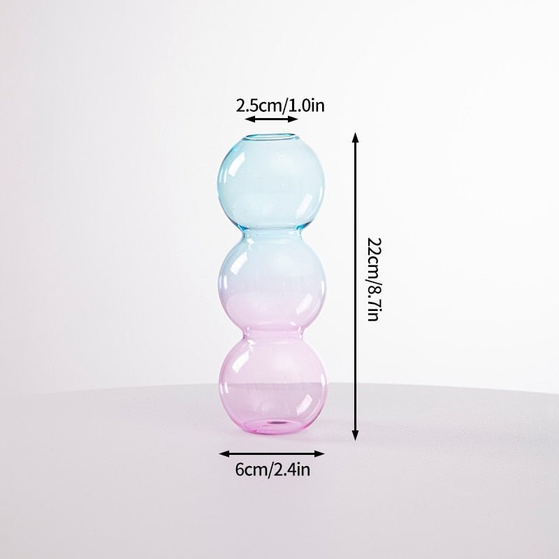 Kaktus + Pilzförmige Glasvasen