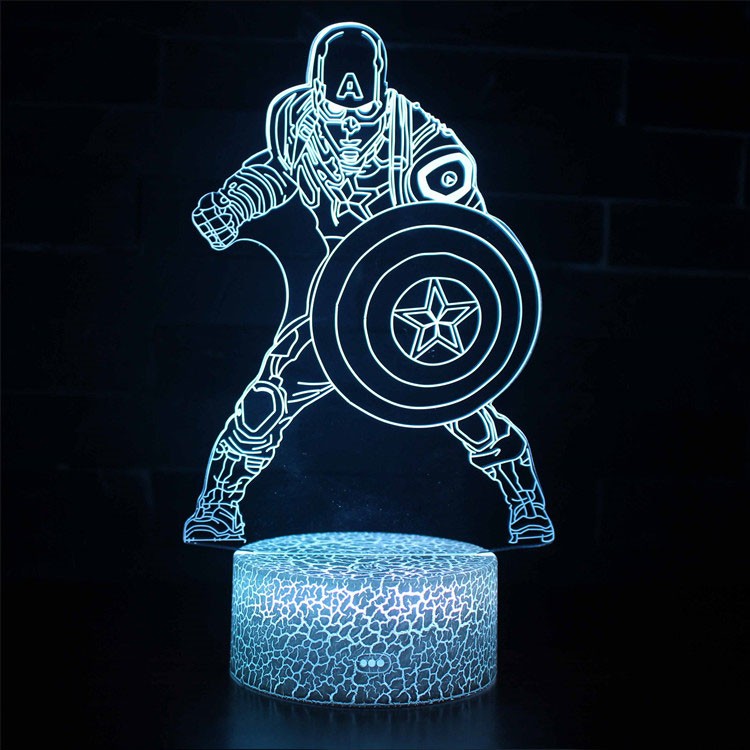 3D Lampe Marvel Captain America Kampf