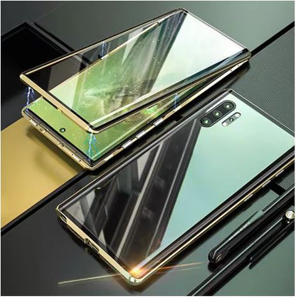 Frendorf | Magnetische gehärtete Glas doppelseitige Handytasche für Samsung