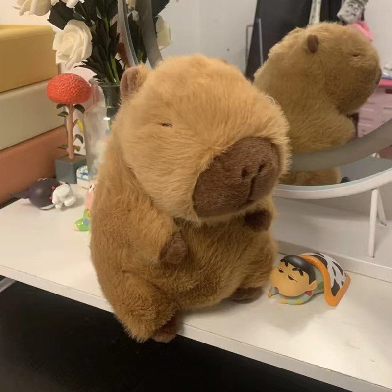 Capybara mit Schildkröte Rucksack Puppe Plüsch