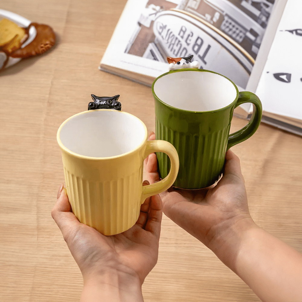 Cartoon Keramiktasse Katze