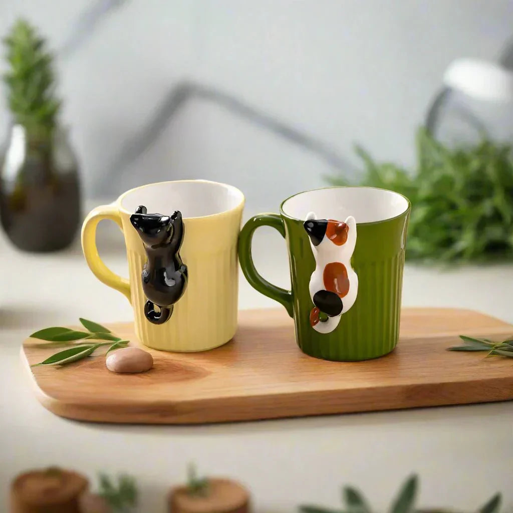 Frendorf | MeowMate Premium Keramiktasse | Katzenmotiv | 350ml | Perfekt für Kaffee & Tee | Geschenkidee