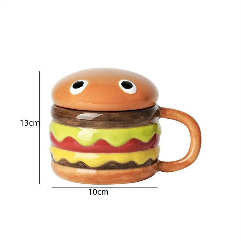 Cartoon Keramische Hamburger Kaffeetasse