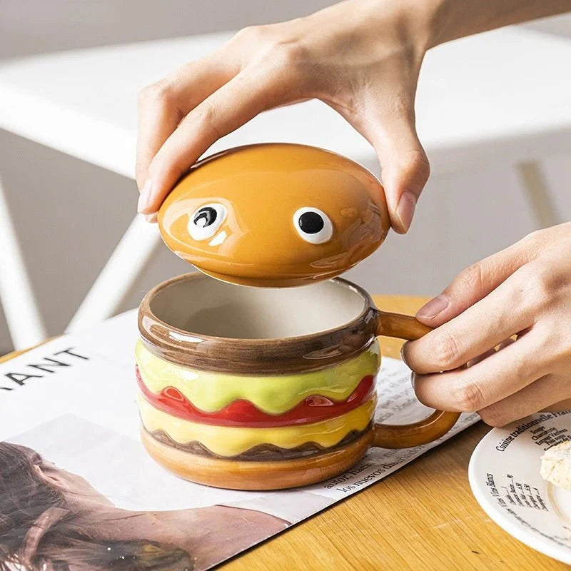 Cartoon Keramische Hamburger Kaffeetasse