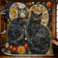 Fortune Moon Schwarze Katze Quilt