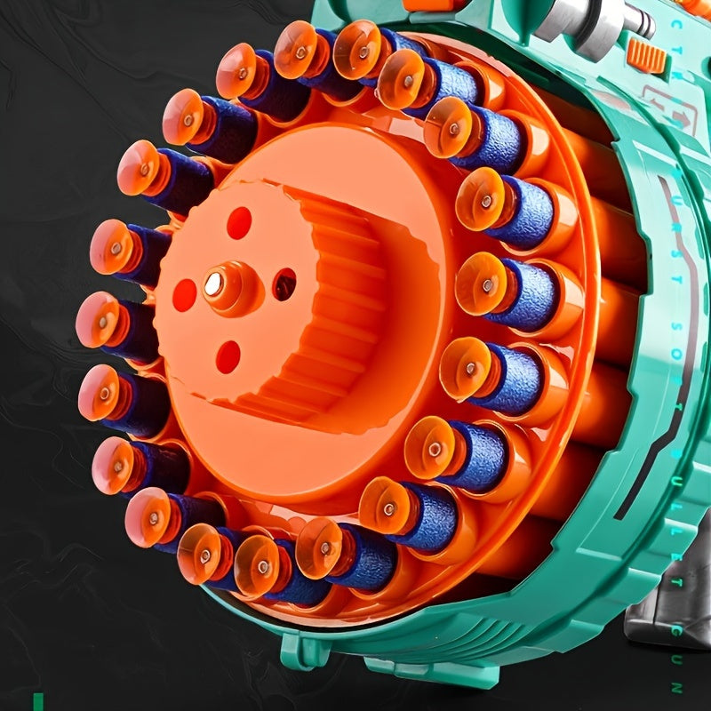 Frendorf | Automatischer Schaumstoffblaster – Türkise Pistole mit 40 Schaumstoffbällen für lustiges Spielen