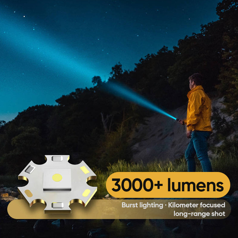 Frendorf | Helle Taschenlampe Weißer Laser Teleskop-Zoom Langstrecken-Taschenlampe