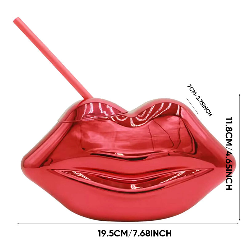 Frendorf | Roter Lippen-Wasserbecher Romantisches Bar-Party-Geschenk