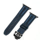 Frendorf | Luxuriöses Lederarmband mit Schmetterlingsverschluss und Rille für die Apple Watch