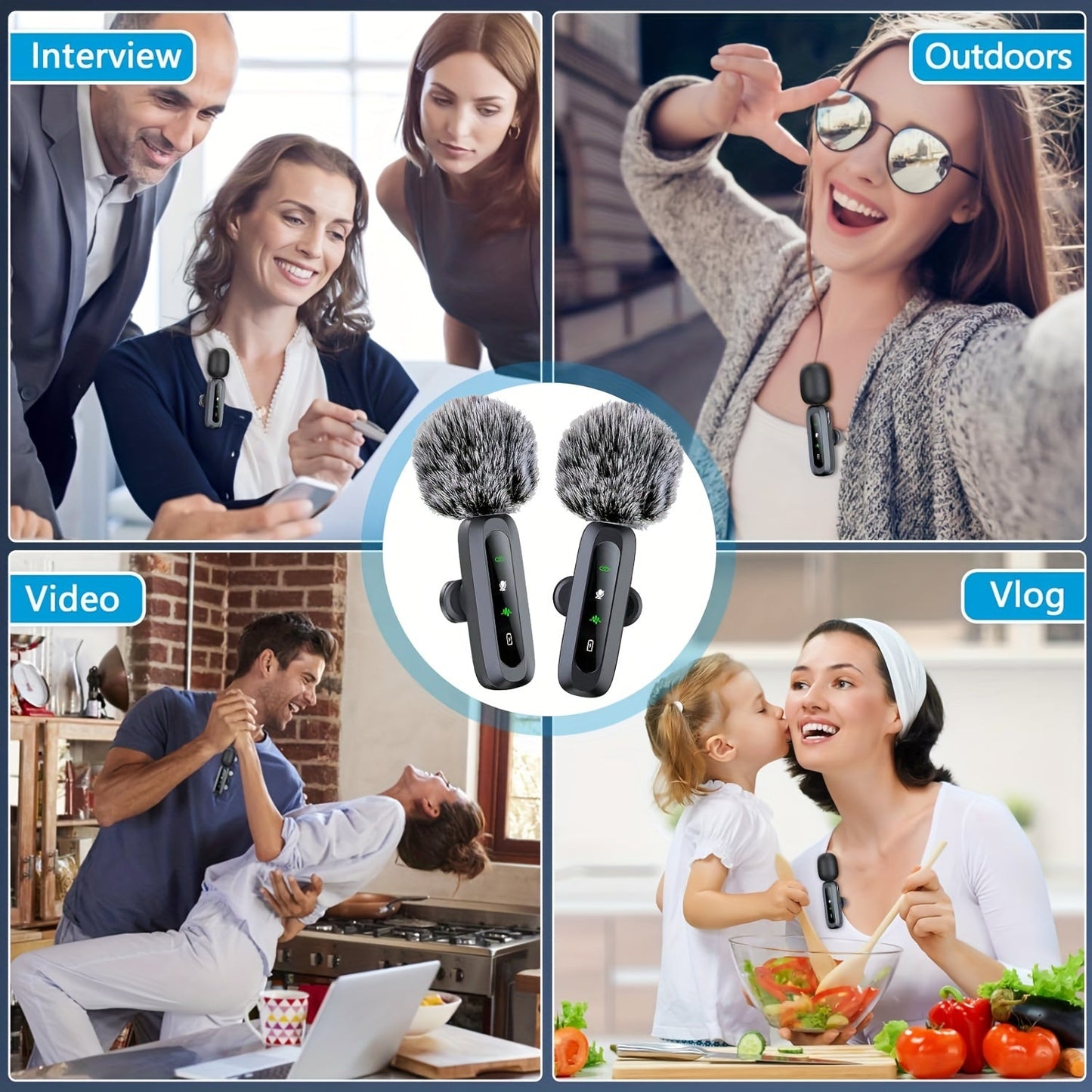 Frendorf | SoundClip Wireless Lavalier Mikrofon - Für Smartphones und Tablets