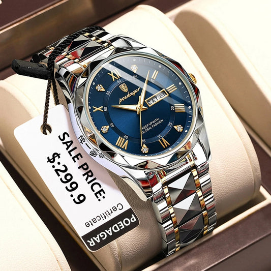 Frendorf | Wasserdichte Luxus-Herrenarmbanduhr der Top-Marke mit Leuchtfunktion