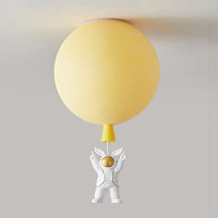 Frendorf | DreamScape | Moderne Mond/Astronauten LED Deckenlampe Acryl Grau/Weiß/Rosa/Rot/Grün/Gelb/Blau/Orange