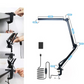 LED Schreibtischlampe, Verstellbare augenschonende Schreibtischleuchte mit Klemme, Schwenkarmlampe Enthält 3 Farbmodi, 10 Helligkeitsstufen Tischlampen mit Speicherfunktion, Schreibtischlampe für Zuhause