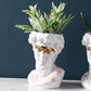 Frendorf | ArtéPlanter Keramik David Kopf Pflanztopf | Klassische Skulptur | Dekorative Vase | Stilvolle Wohnakzente