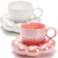 Keramisches Kaffeetassen-Set mit Sonnenblumen-Untersetzer Wolkenbecher mit Löffel