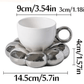 Keramisches Kaffeetassen-Set mit Sonnenblumen-Untersetzer Wolkenbecher mit Löffel