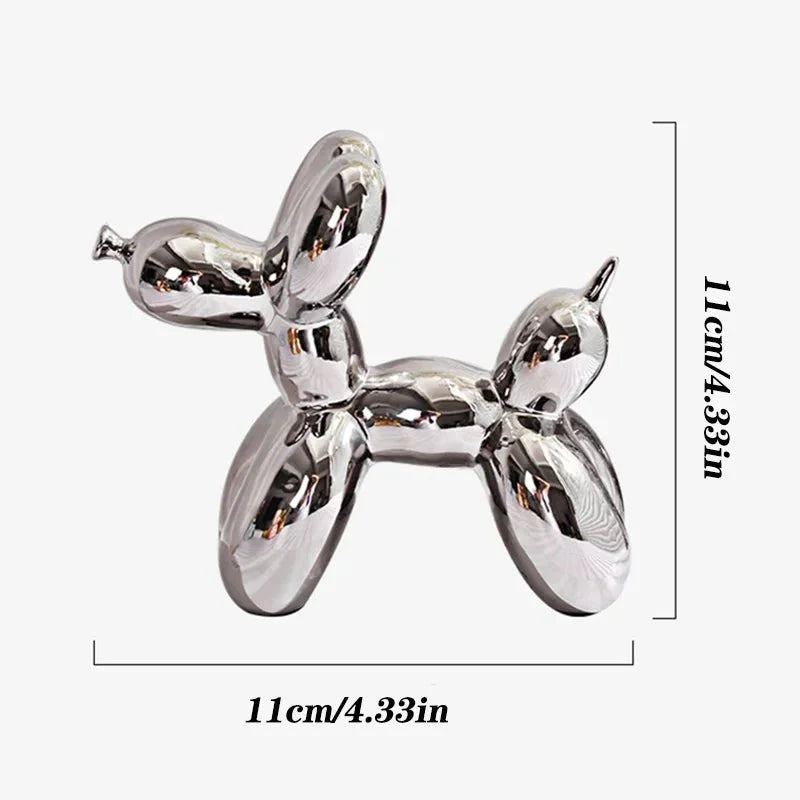Keramisches Glänzendes Ballonhund Ornament