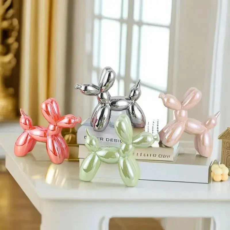 Keramisches Glänzendes Ballonhund Ornament