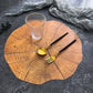 Frendorf | WoodCharm 4er-Set Baumring-Tischsets | Natürliche Holzoptik | Hitzebeständig & Rutschfest
