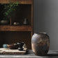 Frendorf | Harvest Bloom Dekorative Vase – Künstlerisches Design mit Texturierter Oberfläche und Fruchtinspirierter Stiele