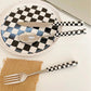 RetroChef – Stilvolles Edelstahl Besteck mit Schachbrettmuster
