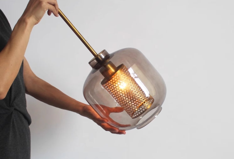 Frendorf | LumiSavanna Glas Pendelleuchte | Elegantes Lichtdesign | Dimmbar | Für Esszimmer & Wohnräume