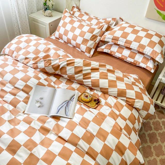 Kariertes Bettwäsche-Set