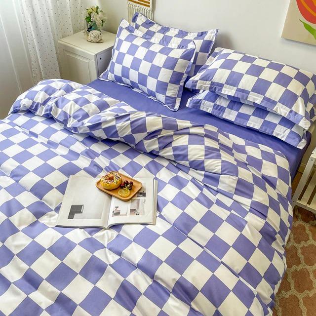 Kariertes Bettwäsche-Set